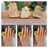 Freeform faceted rutilated quartz ring