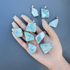 Larimar freeform pendant