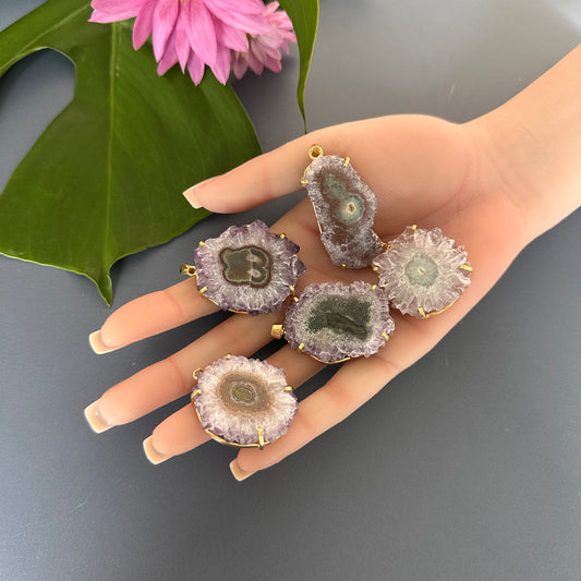 Medium amethyst stalactite pendant