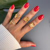 Mini raw citrine gem ring