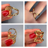 Large raw citrine gem ring