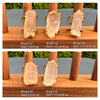 Pink lemurian crystal point ring
