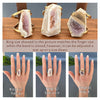 Freeform faceted geode with amethyst crystals ring