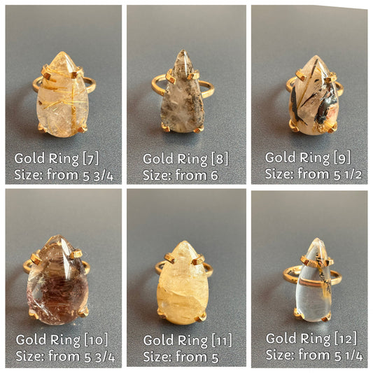 Fancy garden quartz ringa