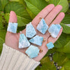 Larimar freeform pendant