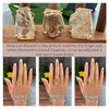 Freeform faceted rutilated quartz ring