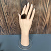 Oversized faceted smoky quartz cocktail ring