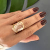 Small crystal ring