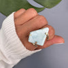 Freeform larimar slice ring