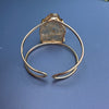 Freeform faceted citrine cuff bracelet