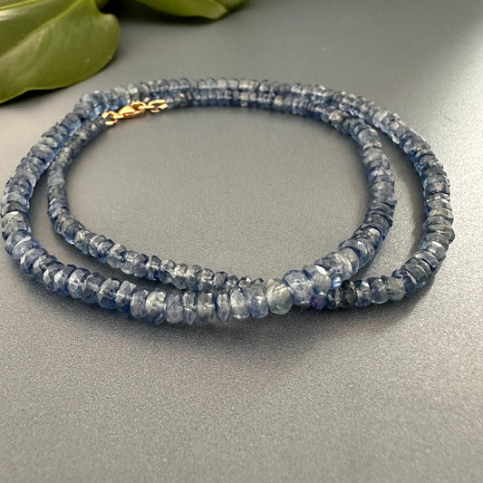 Blue Kyanite Beaded Necklace