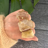 Freeform faceted rutilated quartz ring