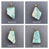 Larimar freeform pendant