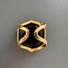 Black onyx hexagon ring