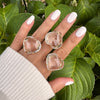 Crystal heart ring