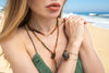 Petrol Tourmaline Nuggets Long Necklace