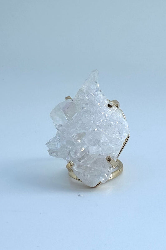 Aura Quartz Cluster Ring