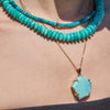 Larimar freeform pendant