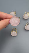 Rose quartz round ring