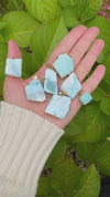 Larimar freeform pendant