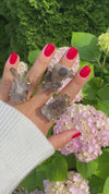 Smoky quartz cluster ring