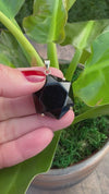 Black onyx hexagon pendant