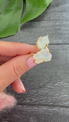 Duo milky quartz ring