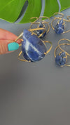 Sodalite pear cuff bracelet