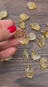 Small raw citrine gem pendant