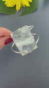 Clear crystal rectangle cuff bracelet