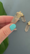 Pink lemurian point pendant