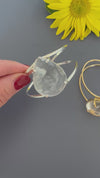 Clear crystal pear shaped cuff bracelet
