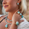 Larimar freeform pendant