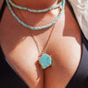 Larimar freeform pendant