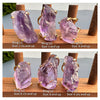 Large raw purple amethyst gem ring