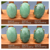 Green quartz oval cabochon ring