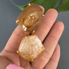 Freeform faceted gold geode ring