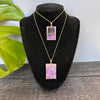 Amethyst rectangle pendant