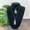 Freeform faceted crystal pendant