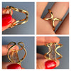 Lithium lemurian crystal point ring