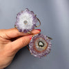 Amethyst stalactite cuff bracelet