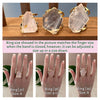 Freeform faceted rose quartz ring