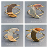 Mookaite crescent moon cuff bracelet
