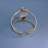 Quartz with inclusions cuff bracelet