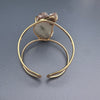 Raw tourmaline in matrix cuff bracelet