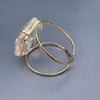 Large crystal hexagon cuff bracelet
