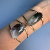 Quartz with inclusions cuff bracelet