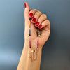 Multicolor sapphire necklace with pink lemurian point connector