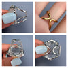 Crystal hexagon ring
