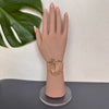 Freeform faceted crystal cuff bracelet